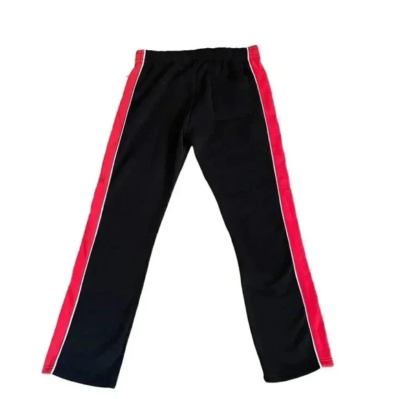 NWT Blue Gear Black Red Stripe Cotton Blend Track Straigt
Leg Cozy Mens Pants M - Picture 8 of 14